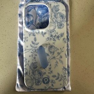 iPhone 14 Pro Blue Toile Loopy Case